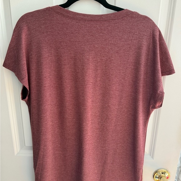 V-Neck Burgundy Women's Top - Picture 3 of 3